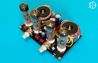 SRPP stereo low frequency amplifier for computer