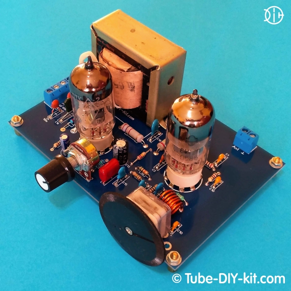 DIY kit Two vacuum tubes FM radio receiver with a super-regenerative detector