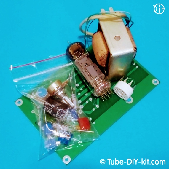 Set of parts of tube DIY kit class A low frequency amplifier with 3W output power