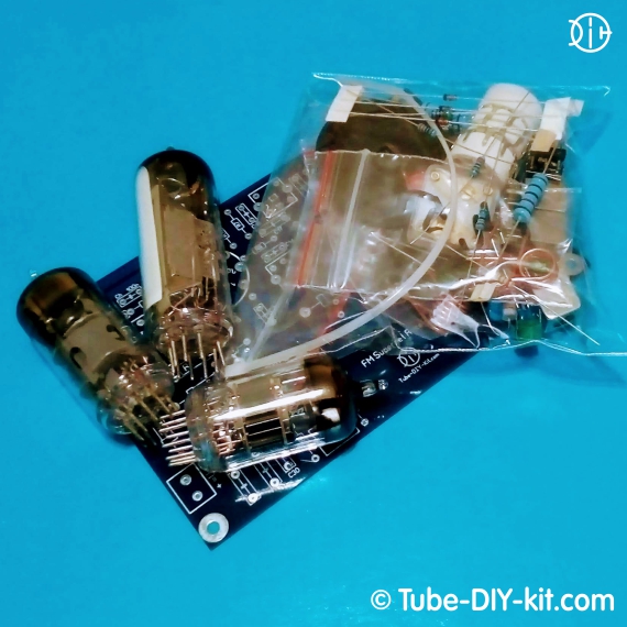 Set of parts of DIY kit radio-frequency unit FM superheterodyne receiver on 3 vacuum tubes