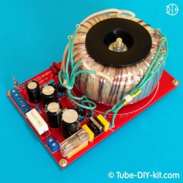 Electronic DIY kit: Power supply for tube SRPP amplifiers with EMI filter