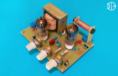 Двухламповый регенеративный АМ радиоприёмник 0-V-1