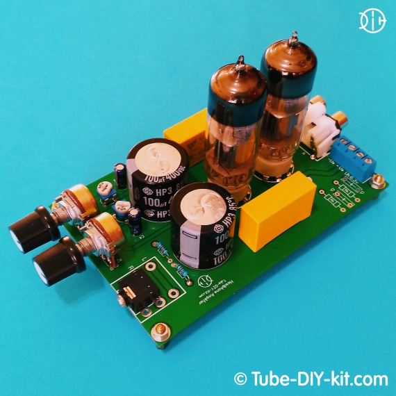 DIY kit Dual-tube SRPP Stereo Low Frequency Headphone Amplifier