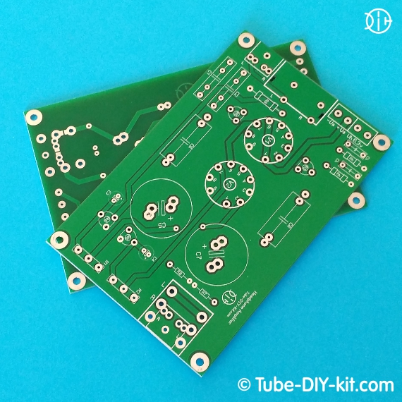 PCB of DIY kit Dual-tube SRPP Stereo Low Frequency Headphone Amplifier